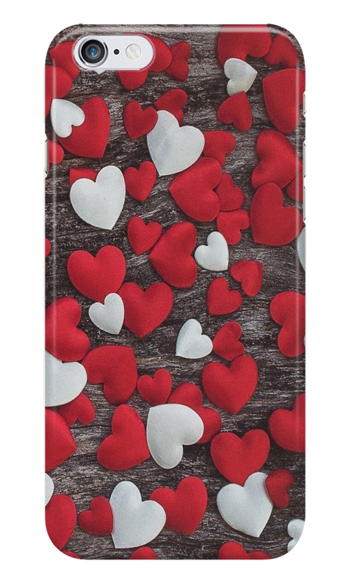 Red White Hearts Case for iPhone 6 Plus/ 6s Plus (Design - 105)