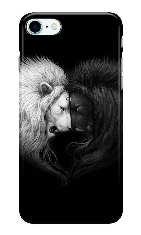 Dark White Lion Case for iPhone 7 (Design - 140)