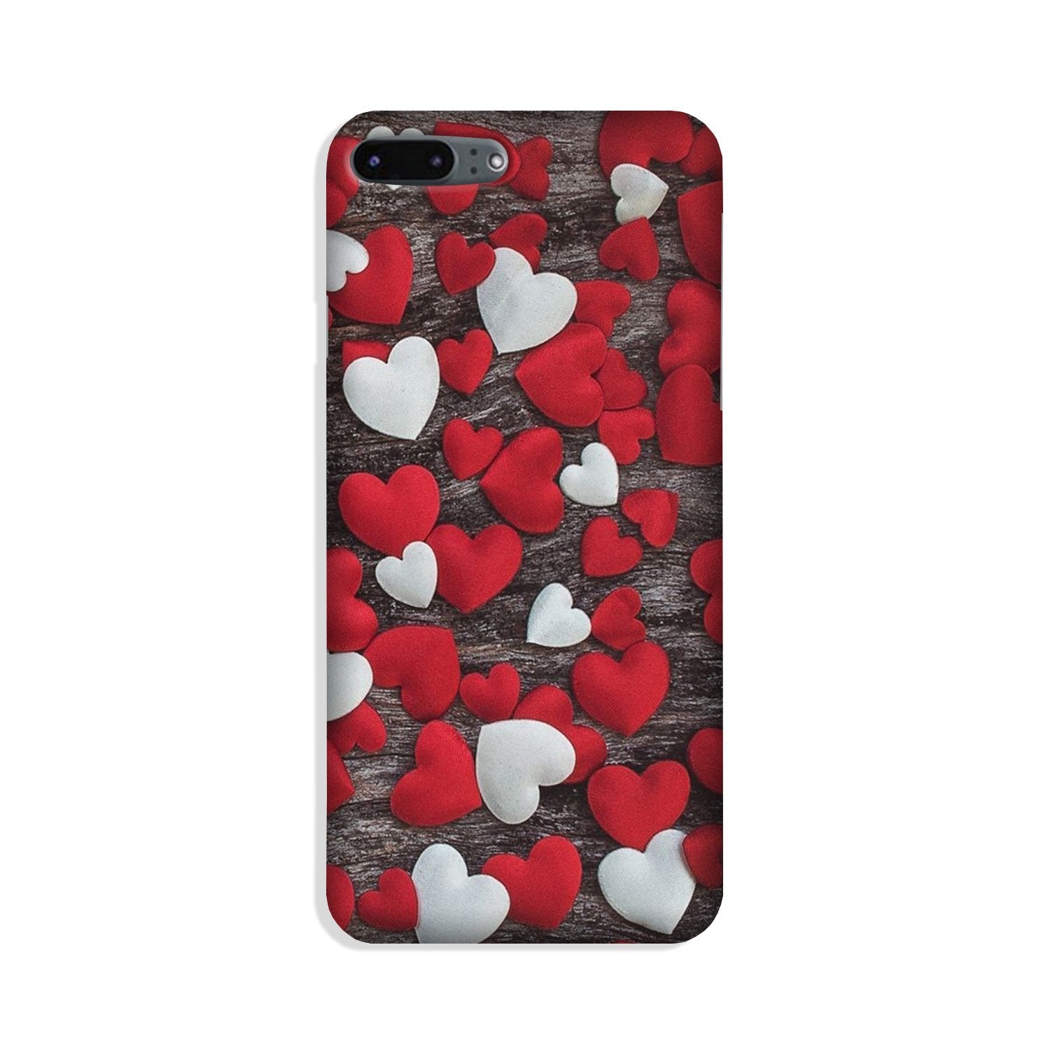 Red White Hearts Case for iPhone 8 Plus (Design - 105) Red White Hearts Case for iPhone 8 Plus (Design - 105)