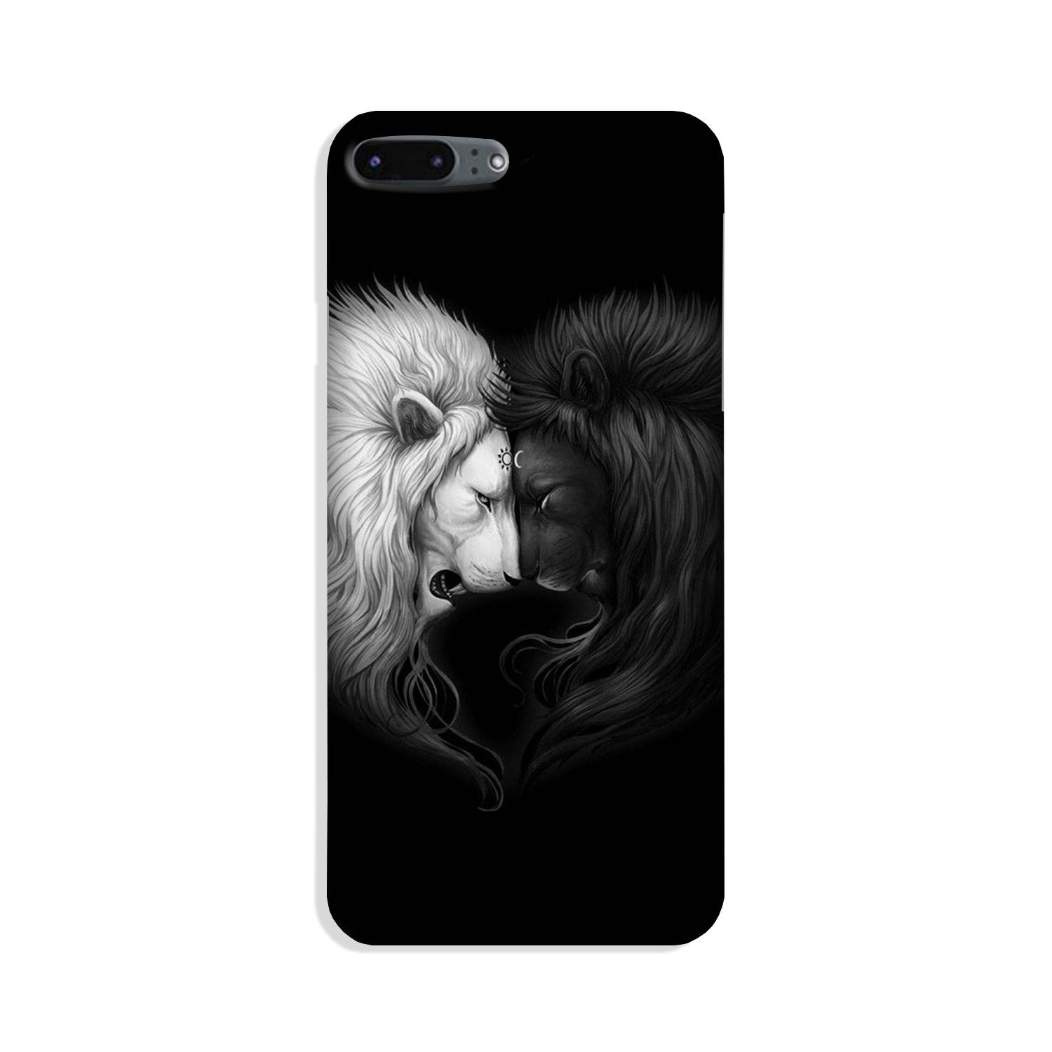Dark White Lion Case for iPhone 8 Plus (Design - 140)