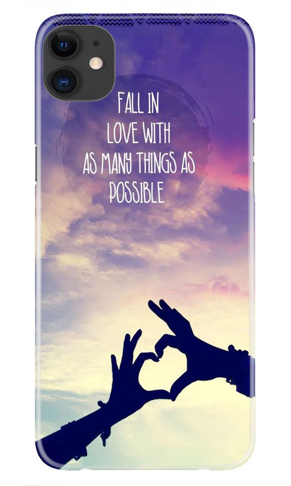 Fall in love Mobile Back Case for iPhone 11 (Design - 50) Fall in love Case for iPhone 11