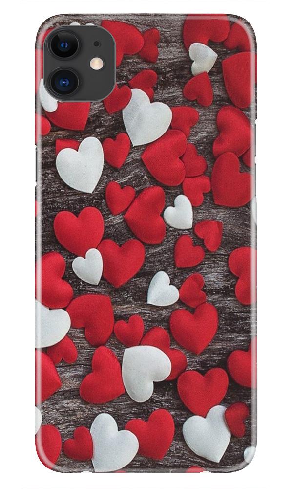 Red White Hearts Mobile Back Case for iPhone 11 (Design - 105) Red White Hearts Case for iPhone 11 (Design - 105)