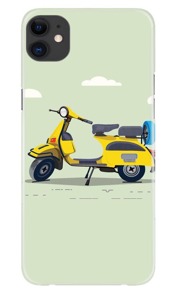 Vintage Scooter Mobile Back Case for iPhone 11 Pro Max logo cut (Design - 260) Vintage Scooter Case for iPhone 11 Pro Max logo cut (Design No. 260)