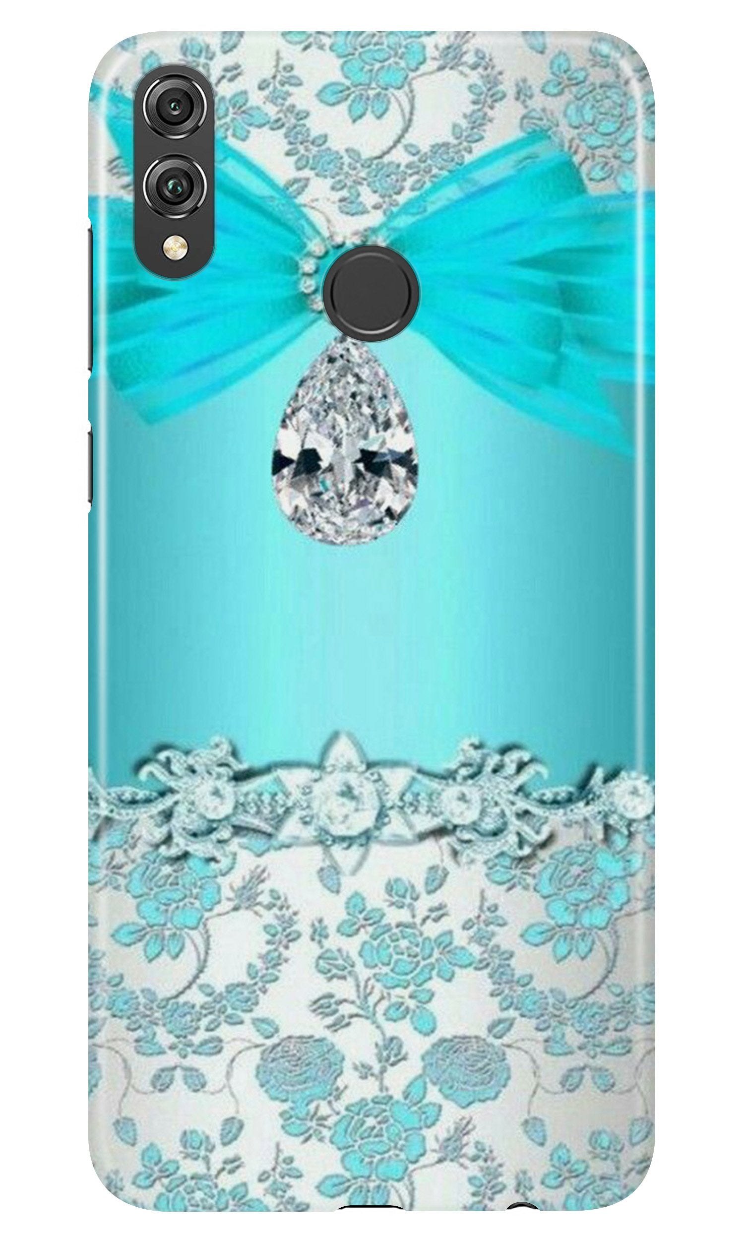 Shinny Blue Background Mobile Back Case for Infinix Hot 7 Pro (Design - 32) Shinny Blue Background Case for Infinix Hot 7 Pro