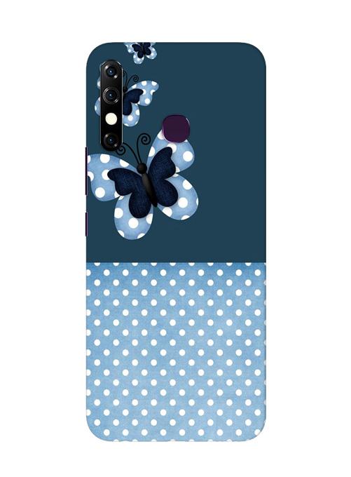 White dots Butterfly Mobile Back Case for Infinix Hot 8 (Design - 31) White dots Butterfly Case for Infinix Hot 8