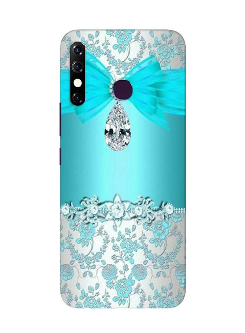 Shinny Blue Background Mobile Back Case for Infinix Hot 8 (Design - 32) Shinny Blue Background Case for Infinix Hot 8