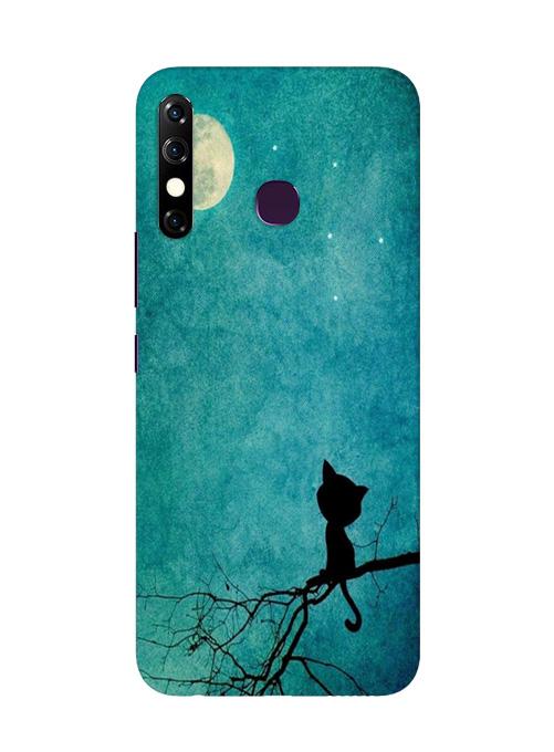 Moon cat Mobile Back Case for Infinix Hot 8 (Design - 70) Moon cat Case for Infinix Hot 8