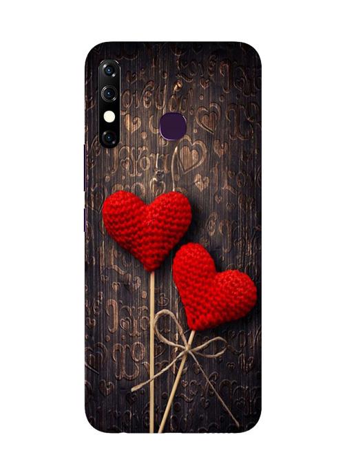 Red Hearts Mobile Back Case for Infinix Hot 8 (Design - 80) Red Hearts Case for Infinix Hot 8