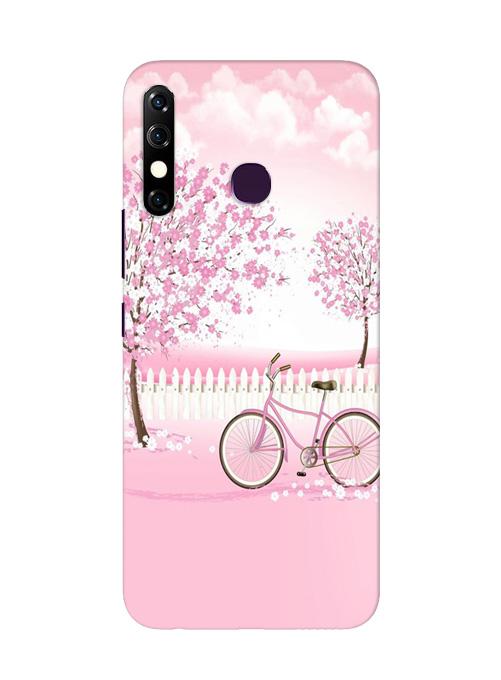 Pink Flowers Cycle Mobile Back Case for Infinix Hot 8 (Design - 102) Pink Flowers Cycle Case for Infinix Hot 8 (Design - 102)