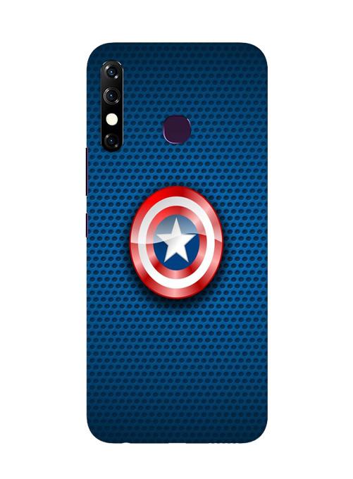 Captain America Shield Mobile Back Case for Infinix Hot 8 (Design - 253) Captain America Shield Case for Infinix Hot 8 (Design No. 253)