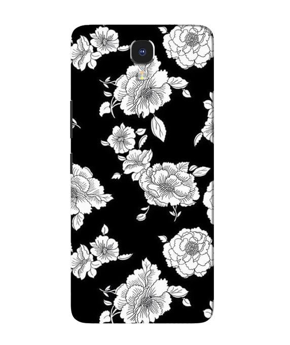 White flowers Black Background Mobile Back Case for Infinix Note 4 (Design - 9) White flowers Black Background Case for Infinix Note 4