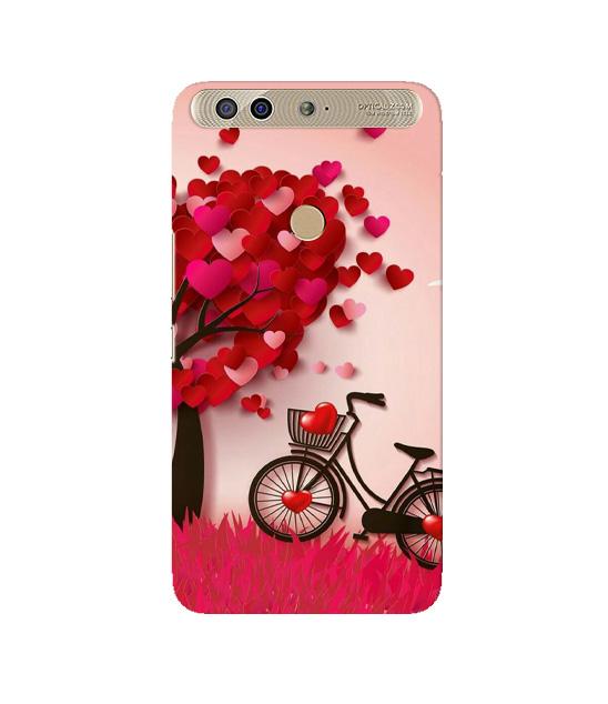 Red Heart Cycle Mobile Back Case for Infinix Zero 5 (Design - 222) Red Heart Cycle Case for Infinix Zero 5 (Design No. 222)