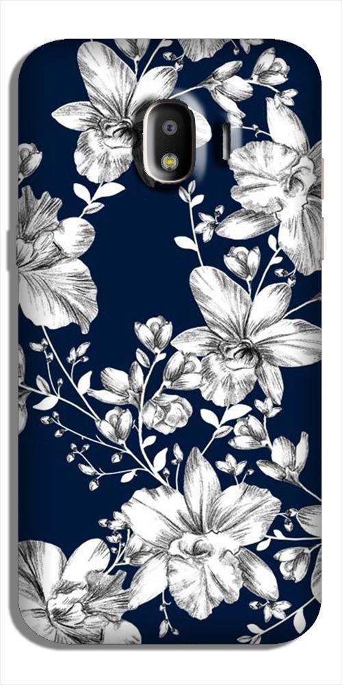 White flowers Blue Background Case for Galaxy J2 Core White flowers Blue Background Case for Galaxy J2 Core
