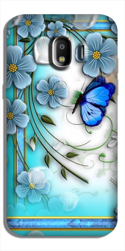 Blue Butterfly Case for Galaxy J4 Blue Butterfly Case for Galaxy J4