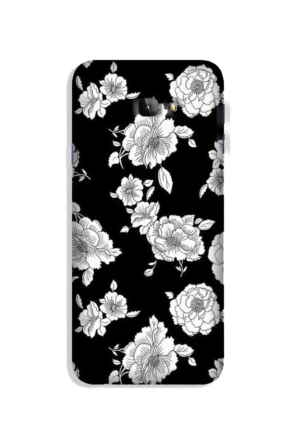 White flowers Black Background Case for Galaxy J4 Plus White flowers Black Background Case for Galaxy J4 Plus