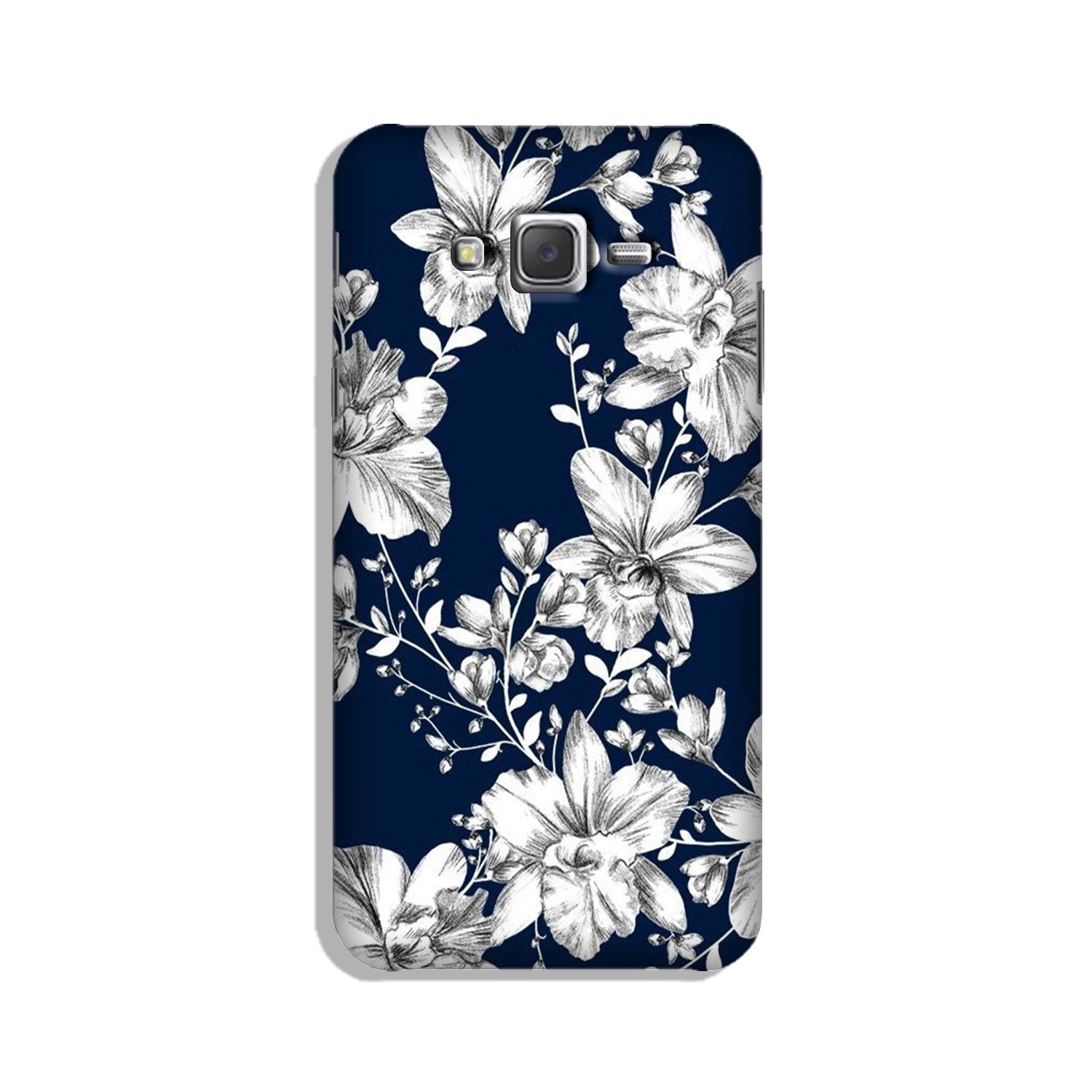 White flowers Blue Background Case for Galaxy J7 (2015) White flowers Blue Background Case for Galaxy J7 (2015)