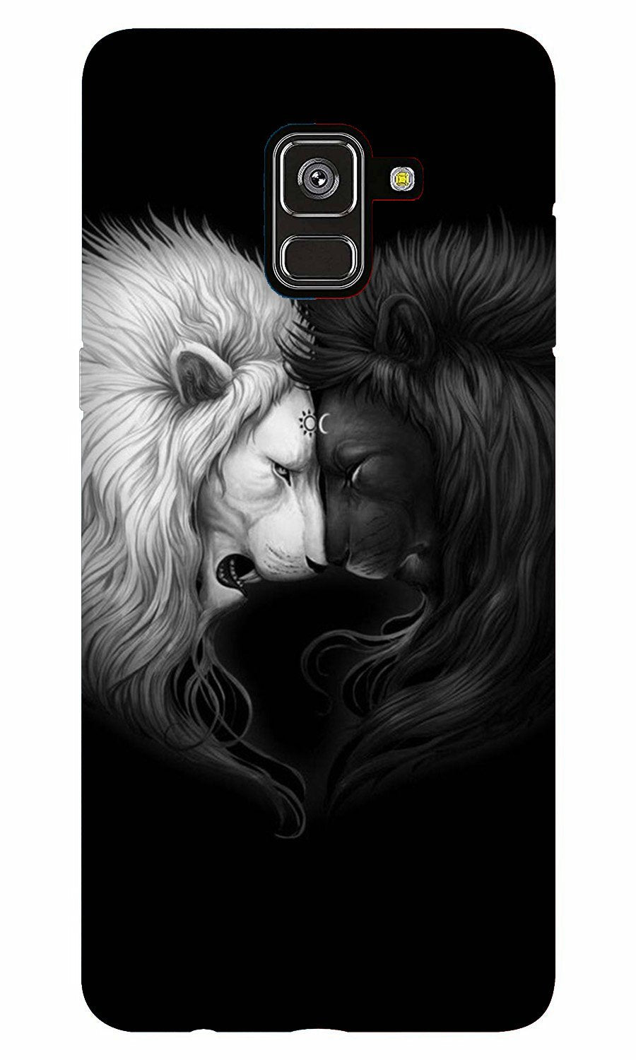 Dark White Lion Case for Galaxy J6/On6 (Design - 140)