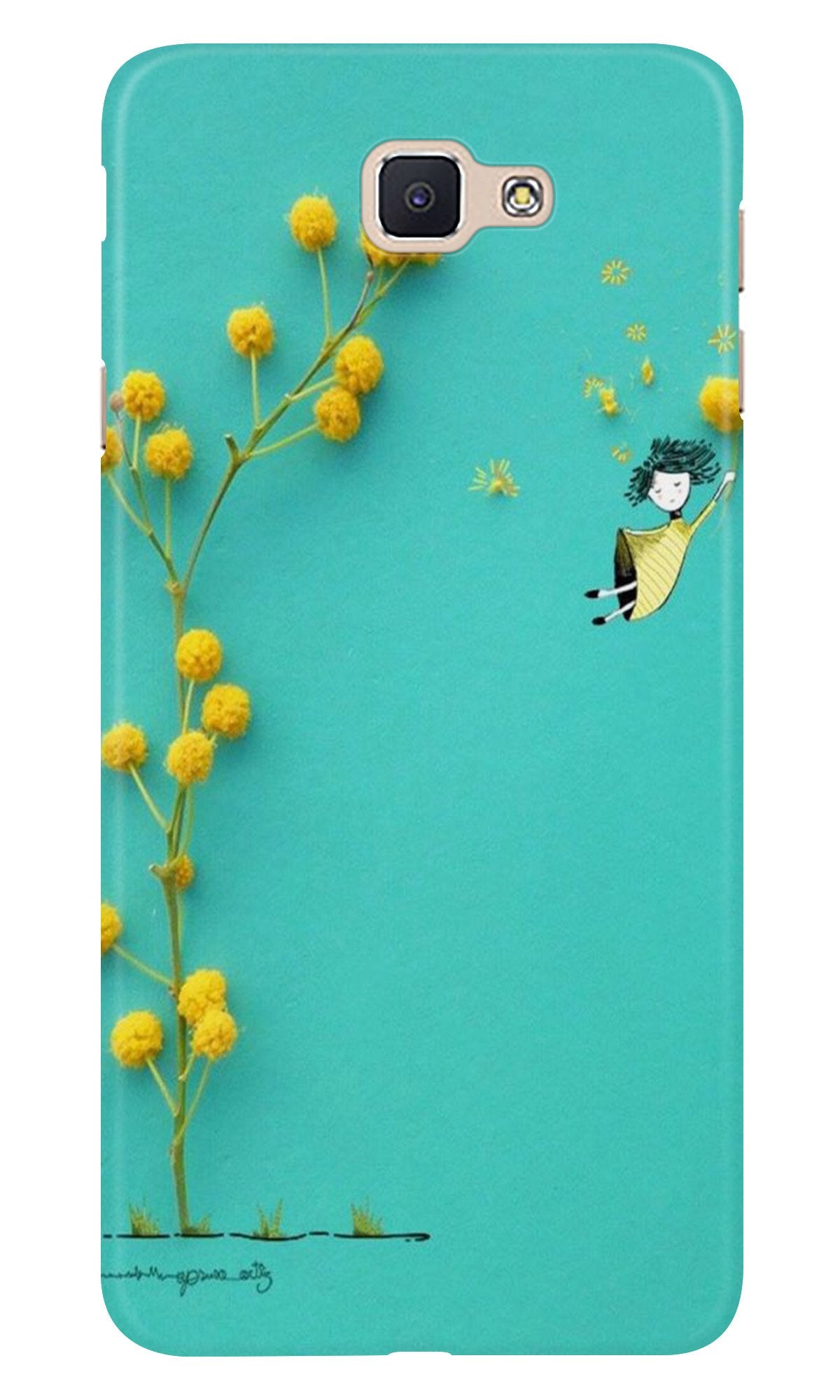 Flowers Girl Case for Samsung Galaxy J7 Prime (Design No. 216) Flowers Girl Case for Samsung Galaxy J7 Prime (Design No. 216)