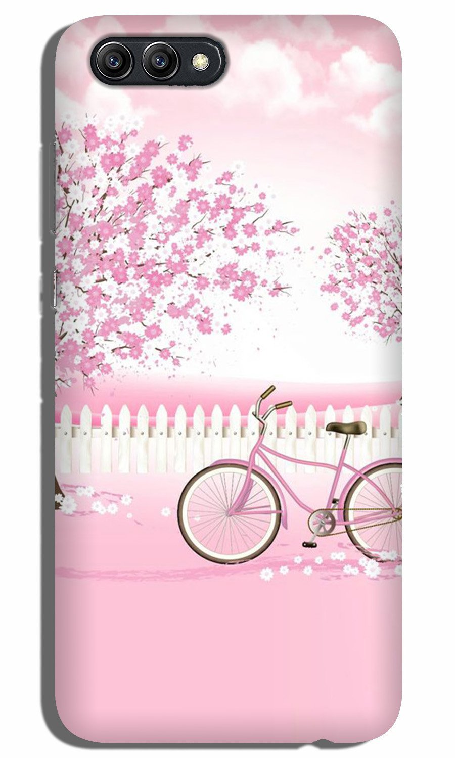 Pink Flowers Cycle Case for Oppo K1 (Design - 102) Pink Flowers Cycle Case for Oppo K1 (Design - 102)