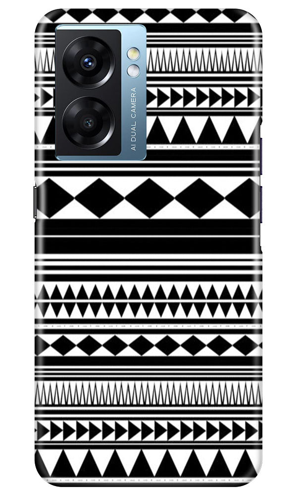 Black white Pattern Mobile Back Case for Oppo K10 5G (Design - 5) Black white Pattern Case for Oppo K10 5G