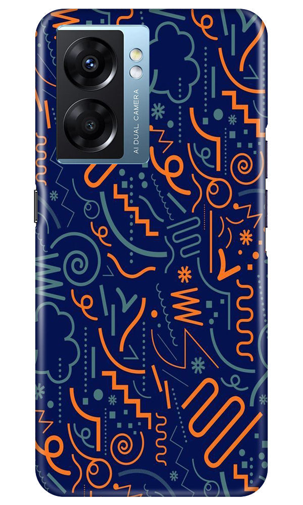 Line Art Baground Mobile Back Case for Oppo K10 5G (Design - 26) Line Art Baground Case for Oppo K10 5G