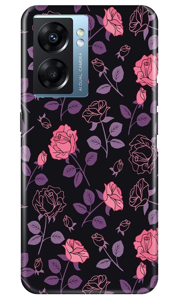 Rose Black Background Mobile Back Case for Oppo K10 5G (Design - 27) Rose Black Background Case for Oppo K10 5G
