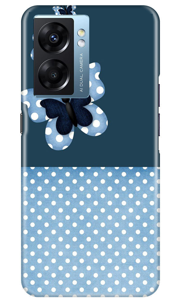 White dots Butterfly Mobile Back Case for Oppo K10 5G (Design - 31) White dots Butterfly Case for Oppo K10 5G