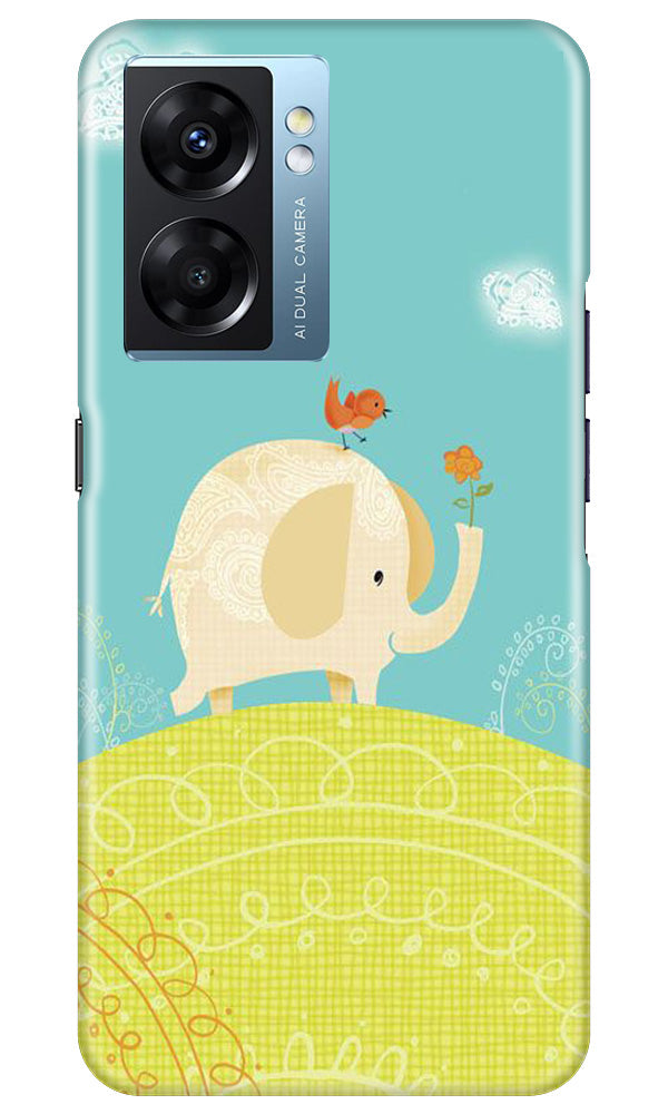 Elephant Painting Mobile Back Case for Oppo K10 5G (Design - 46) Elephant Painting Case for Oppo K10 5G