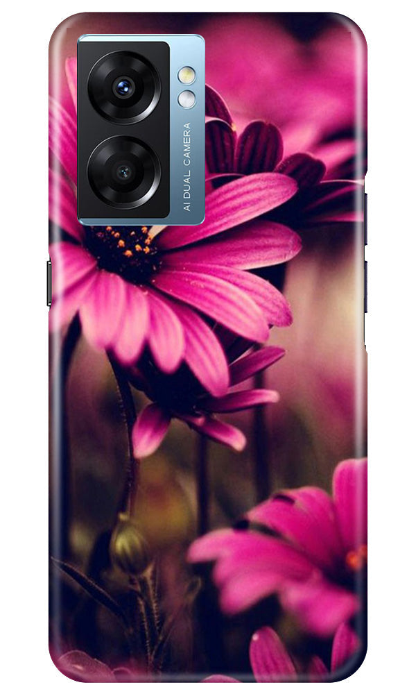 Purple Daisy Mobile Back Case for Oppo K10 5G (Design - 65) Purple Daisy Case for Oppo K10 5G