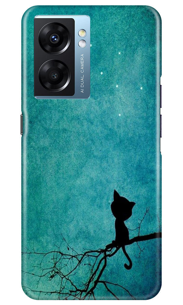 Moon cat Mobile Back Case for Oppo K10 5G (Design - 70) Moon cat Case for Oppo K10 5G