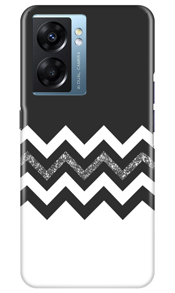 Black white Pattern2Mobile Back Case for Oppo K10 5G (Design - 83) Black white Pattern2Case for Oppo K10 5G