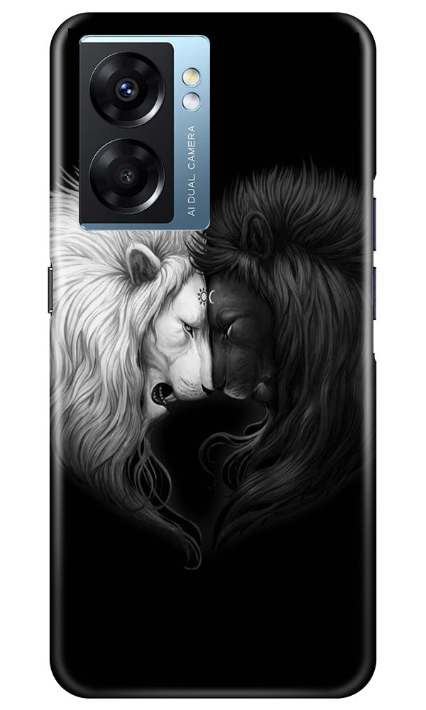 Dark White Lion Mobile Back Case for Oppo K10 5G (Design - 140) Dark White Lion Case for Oppo K10 5G (Design - 140)