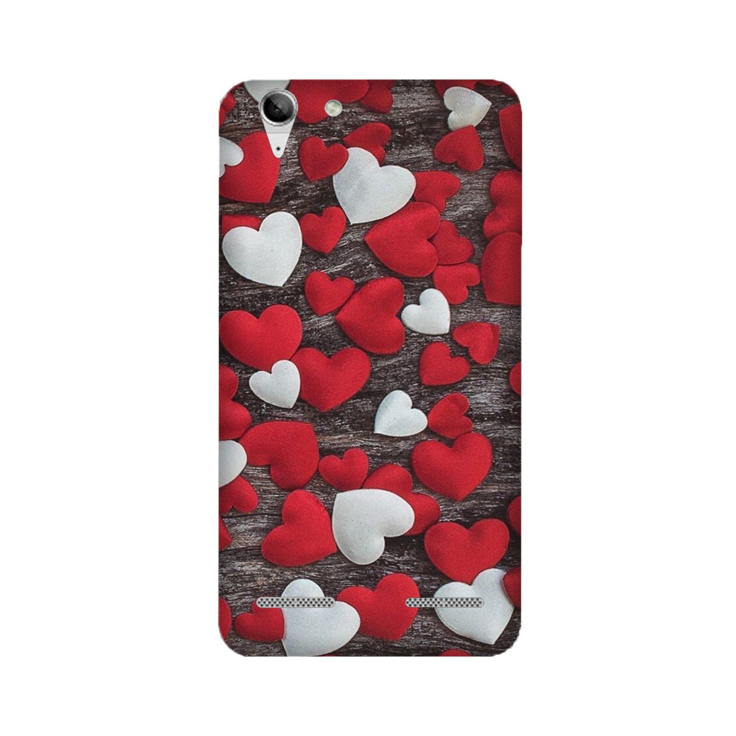 Red White Hearts Mobile Back Case for Lenovo K5 / K5 Plus (Design - 105) Red White Hearts Case for Lenovo K5 / K5 Plus (Design - 105)