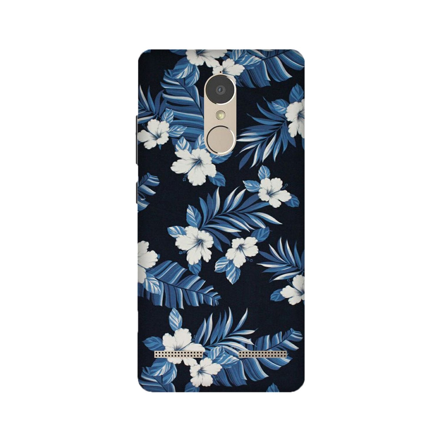 White flowers Blue Background2 Mobile Back Case for Lenovo K6 / K6 Power (Design - 15) White flowers Blue Background2 Case for Lenovo K6 / K6 Power