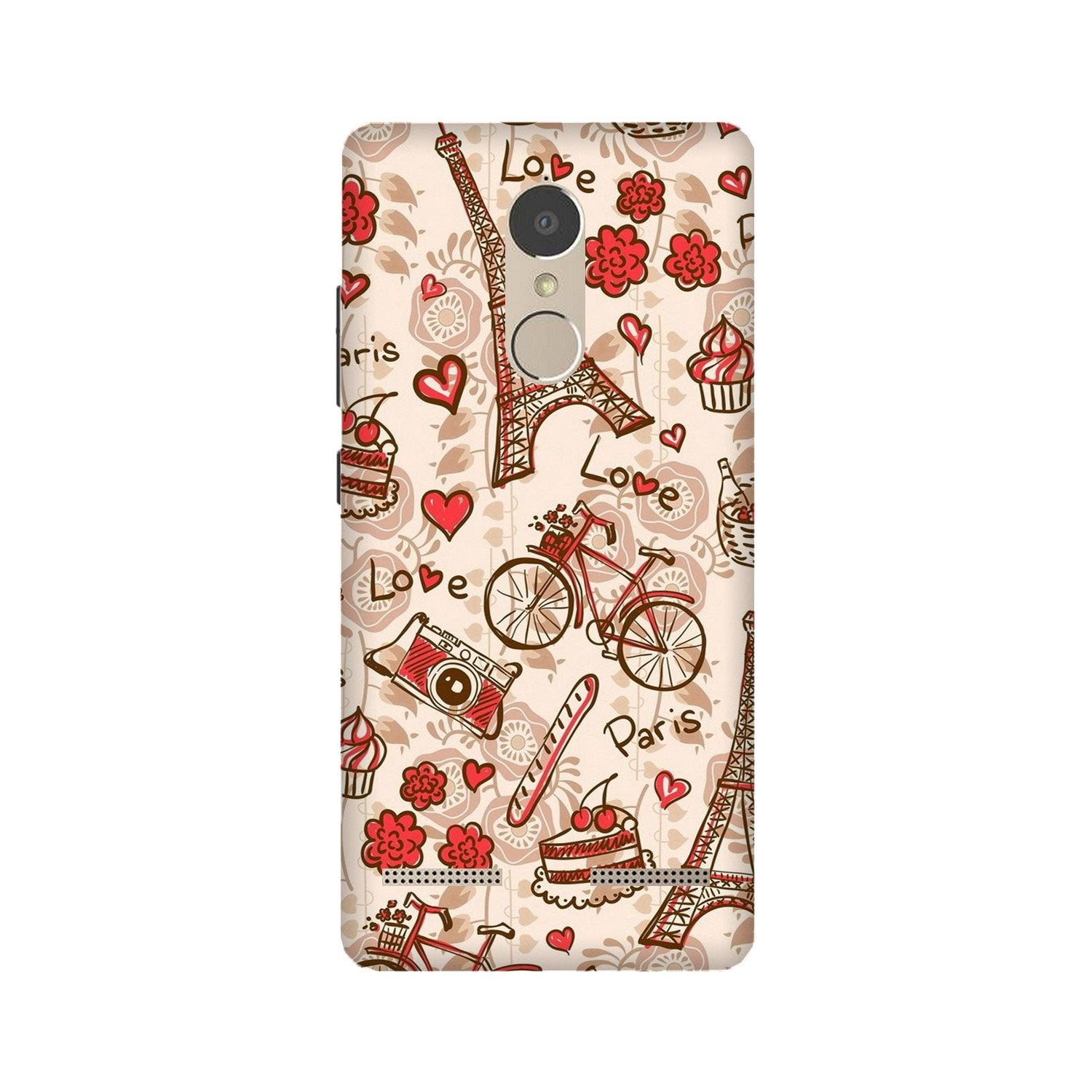 Love Paris Mobile Back Case for Lenovo K6 / K6 Power (Design - 103) Love Paris Case for Lenovo K6 / K6 Power (Design - 103)