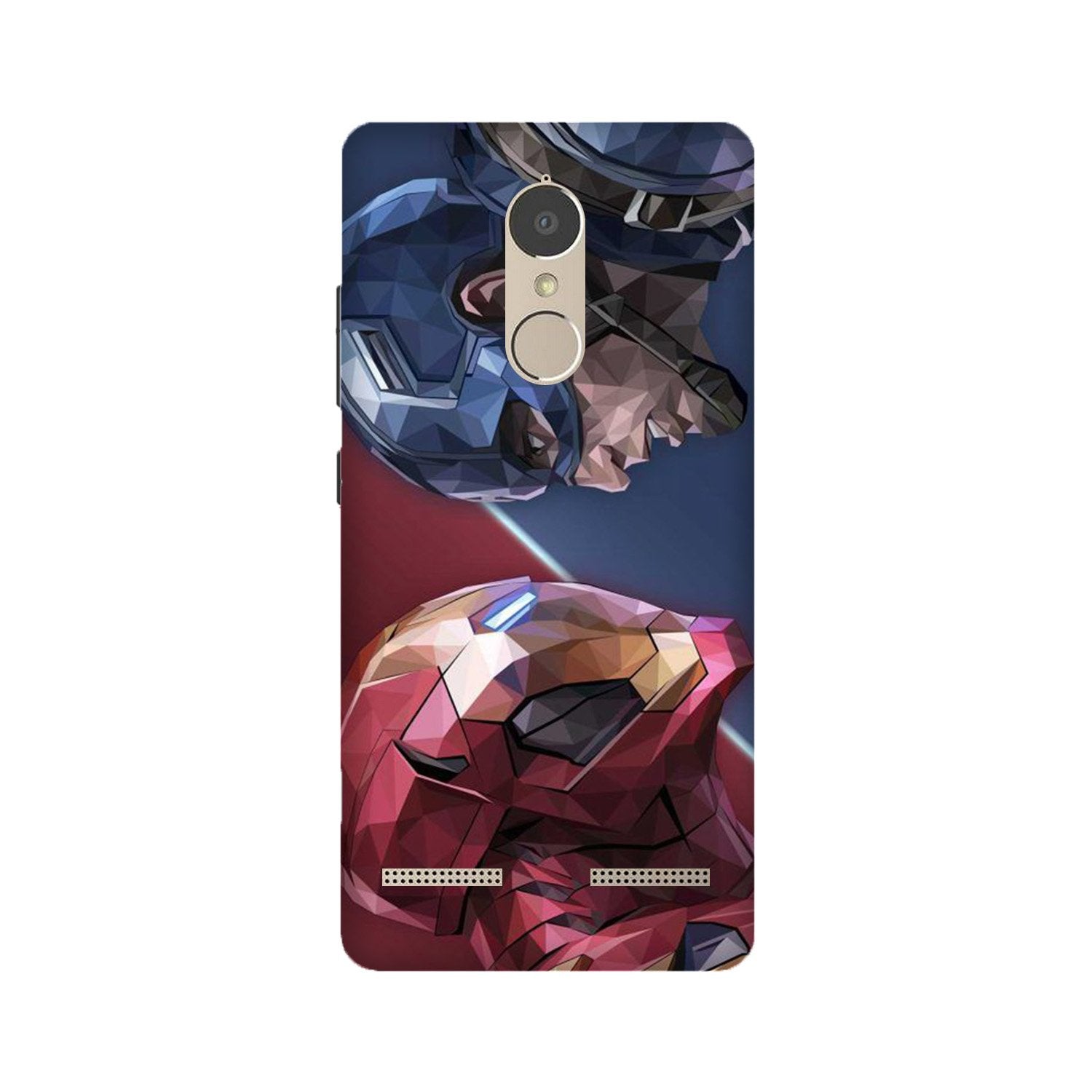 Ironman Captain America Mobile Back Case for Lenovo K6 / K6 Power (Design - 245) Ironman Captain America Case for Lenovo K6 / K6 Power (Design No. 245)