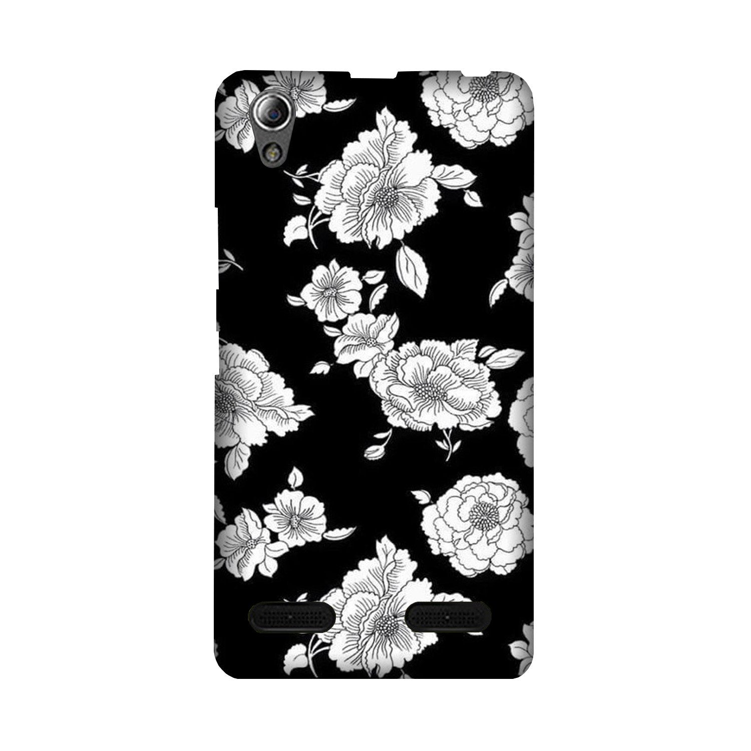 White flowers Black Background Mobile Back Case for Lenovo A6000 (Design - 9) White flowers Black Background Case for Lenovo A6000