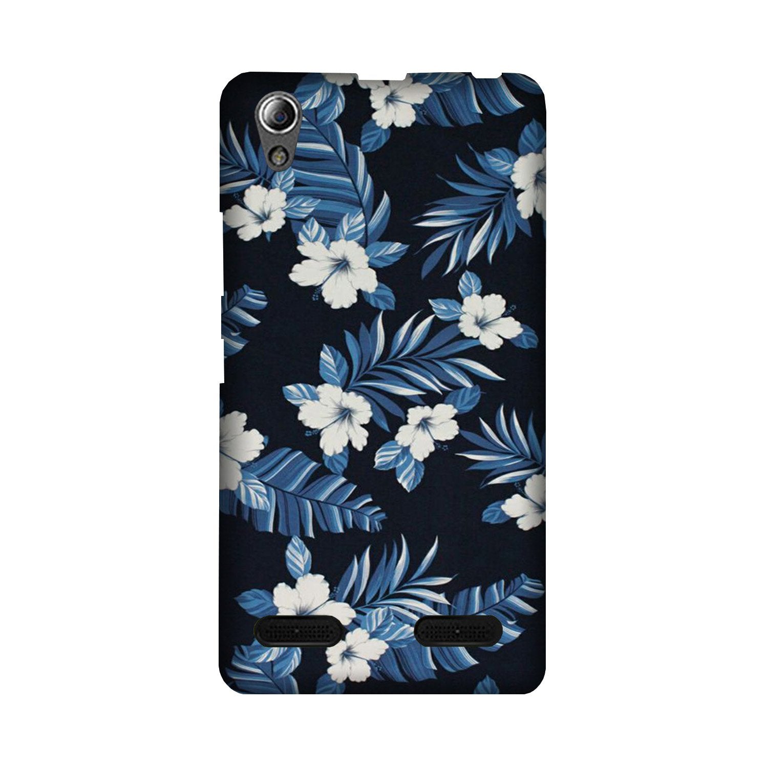 White flowers Blue Background2 Mobile Back Case for Lenovo A6000 (Design - 15) White flowers Blue Background2 Case for Lenovo A6000