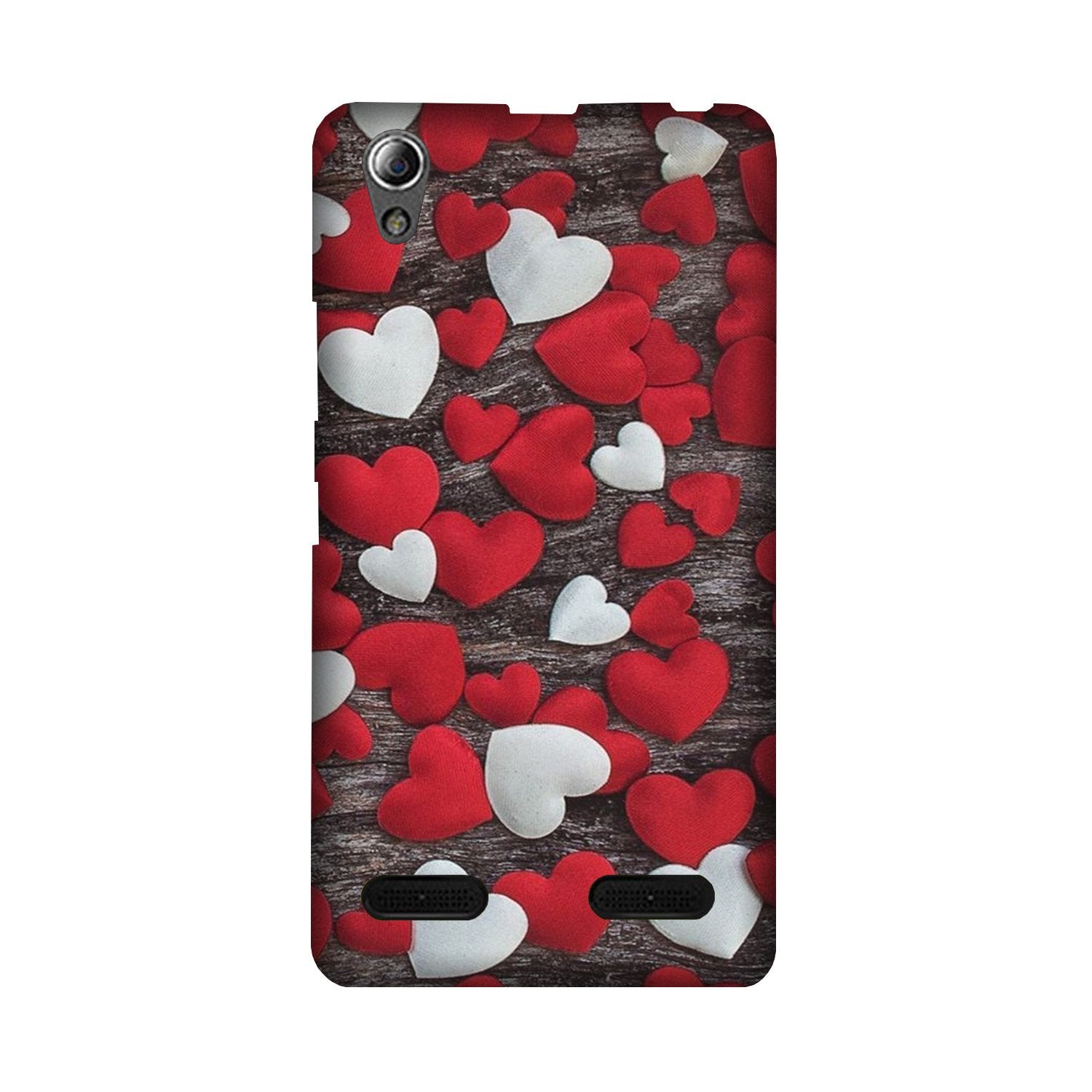 Red White Hearts Mobile Back Case for Lenovo A6000 (Design - 105) Red White Hearts Case for Lenovo A6000 (Design - 105)