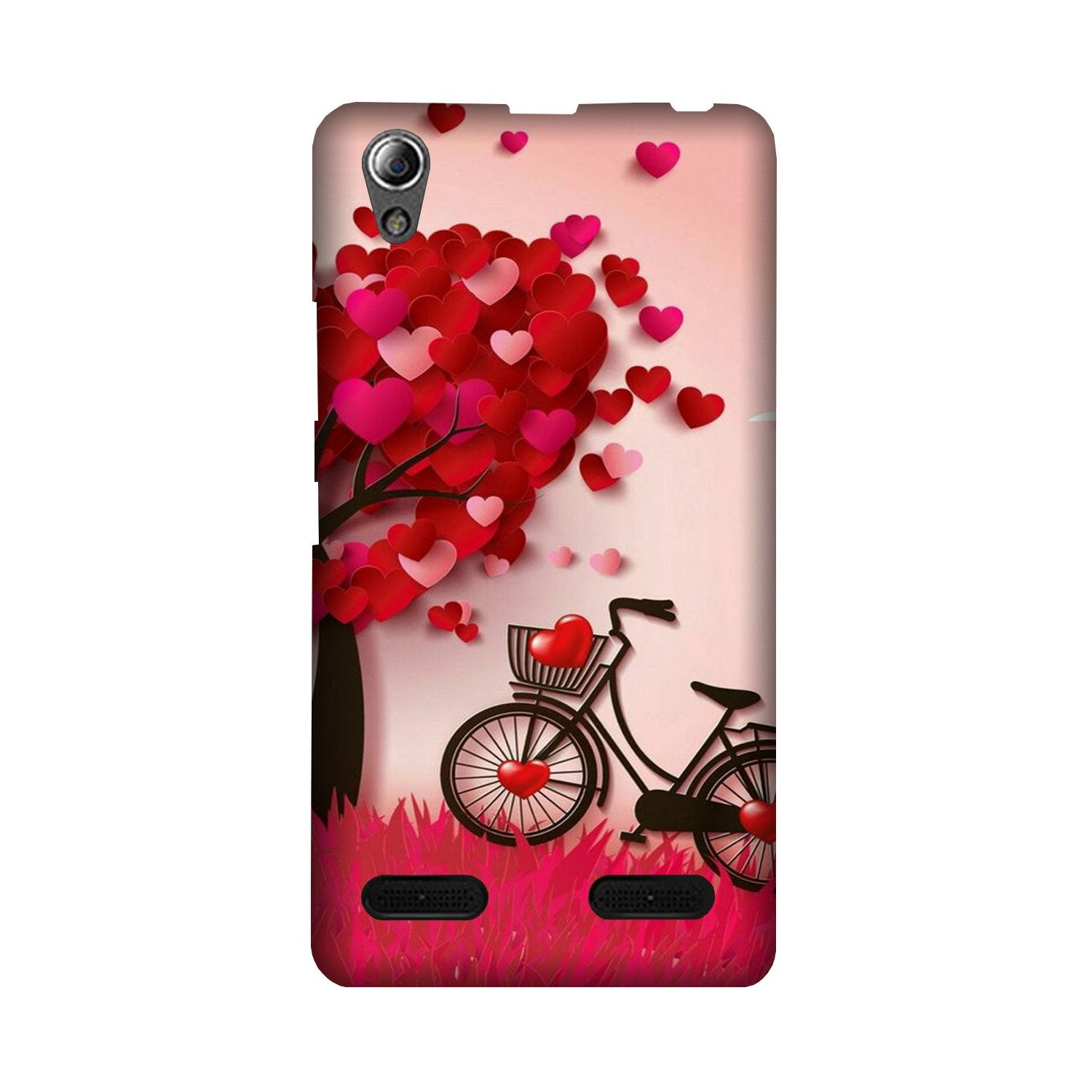 Red Heart Cycle Mobile Back Case for Lenovo A6000 (Design - 222) Red Heart Cycle Case for Lenovo A6000 (Design No. 222)