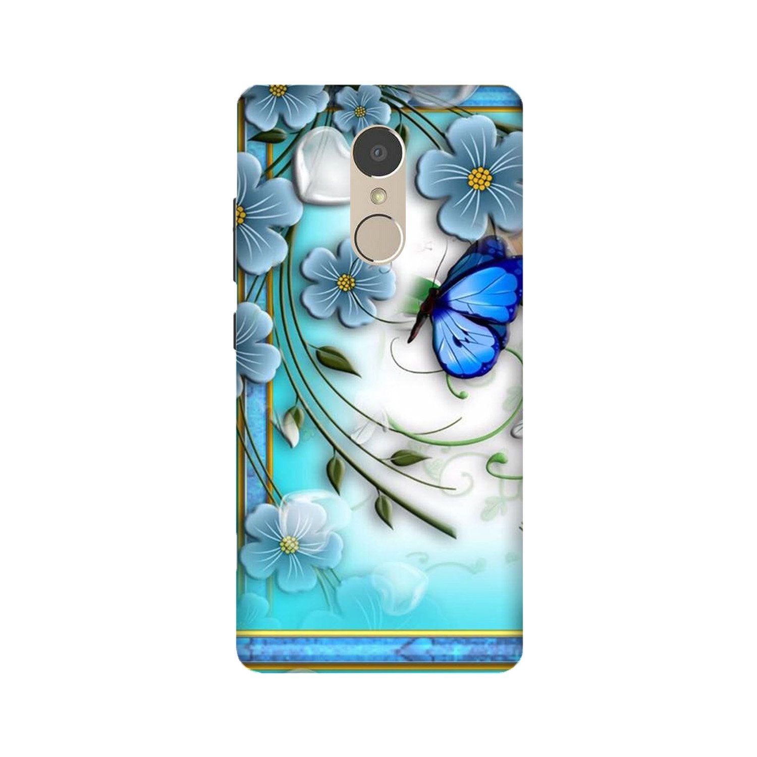 Blue Butterfly Mobile Back Case for Lenovo K6 Note (Design - 21) Blue Butterfly Case for Lenovo K6 Note