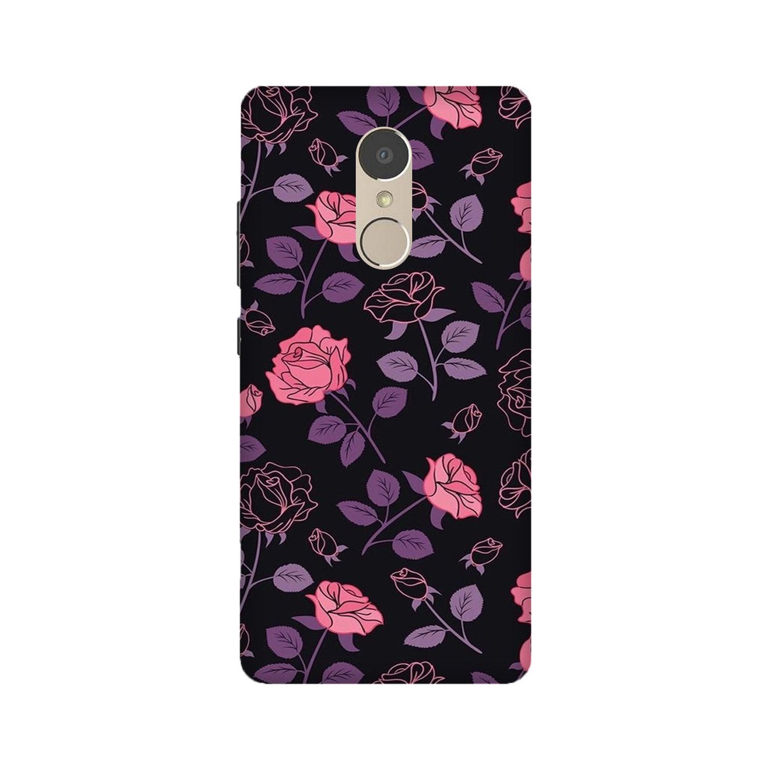 Rose Black Background Mobile Back Case for Lenovo K6 Note (Design - 27) Rose Black Background Case for Lenovo K6 Note