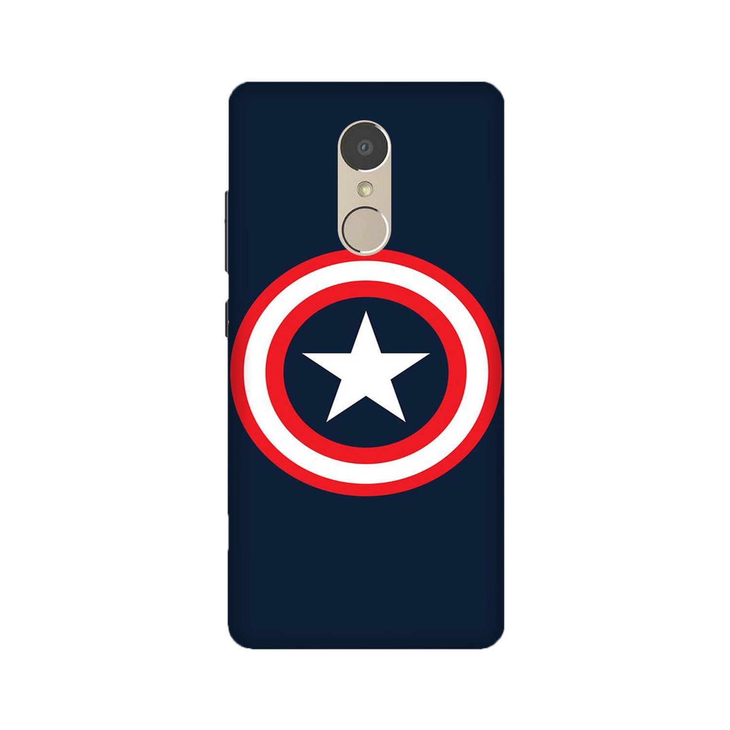 Captain America Mobile Back Case for Lenovo K6 Note (Design - 42) Captain America Case for Lenovo K6 Note