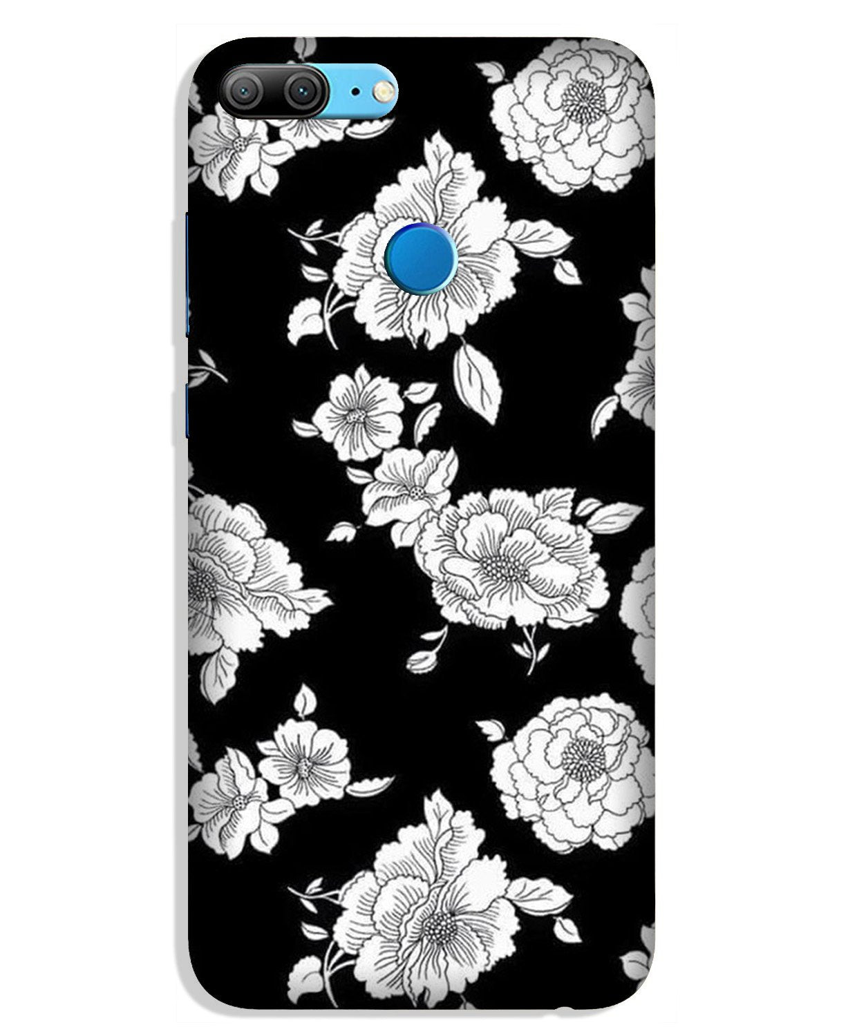 White flowers Black Background Mobile Back Case for Lenovo K9 / K9 Plus (Design - 9) White flowers Black Background Case for Lenovo K9 / K9 Plus