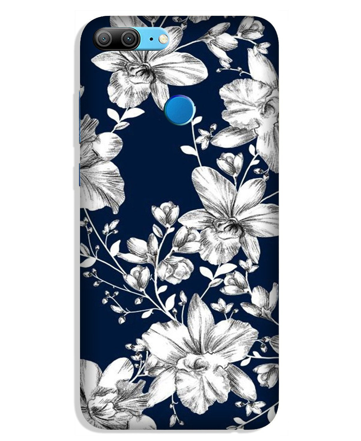 White flowers Blue Background Mobile Back Case for Lenovo K9 / K9 Plus (Design - 14) White flowers Blue Background Case for Lenovo K9 / K9 Plus