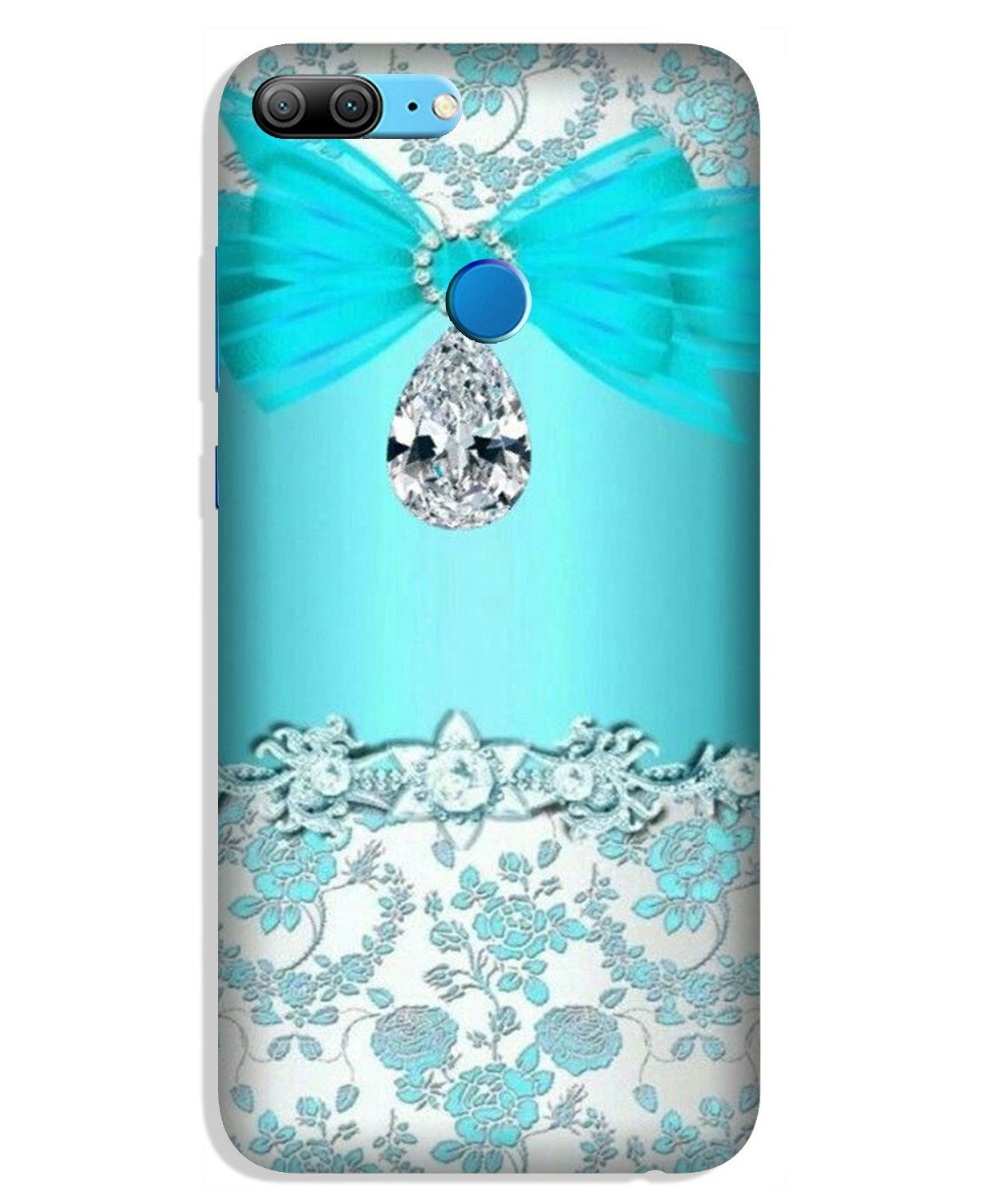 Shinny Blue Background Mobile Back Case for Lenovo K9 / K9 Plus (Design - 32) Shinny Blue Background Case for Lenovo K9 / K9 Plus