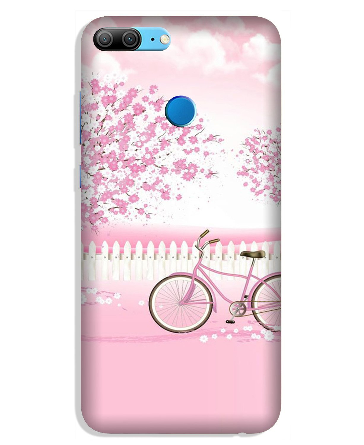 Pink Flowers Cycle Mobile Back Case for Lenovo K9 / K9 Plus (Design - 102) Pink Flowers Cycle Case for Lenovo K9 / K9 Plus (Design - 102)