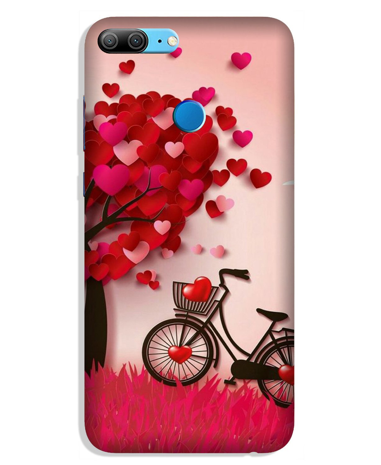 Red Heart Cycle Mobile Back Case for Lenovo K9 / K9 Plus (Design - 222) Red Heart Cycle Case for Lenovo K9 / K9 Plus (Design No. 222)