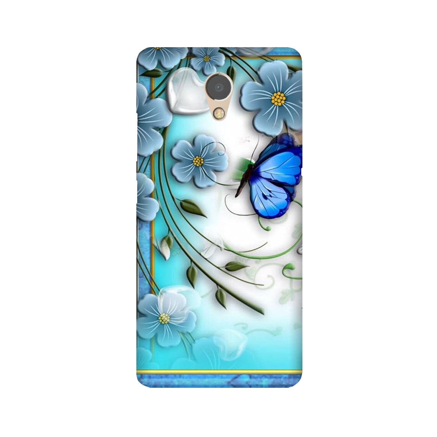 Blue Butterfly Mobile Back Case for Lenovo P2 (Design - 21) Blue Butterfly Case for Lenovo P2