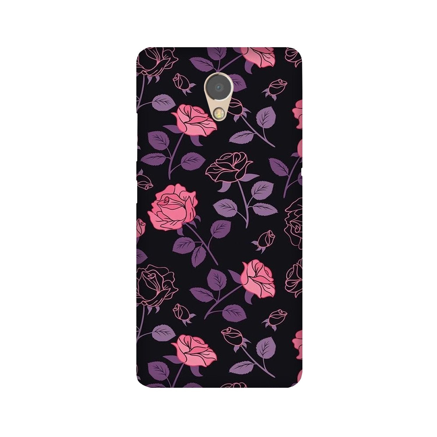 Rose Black Background Mobile Back Case for Lenovo P2 (Design - 27) Rose Black Background Case for Lenovo P2